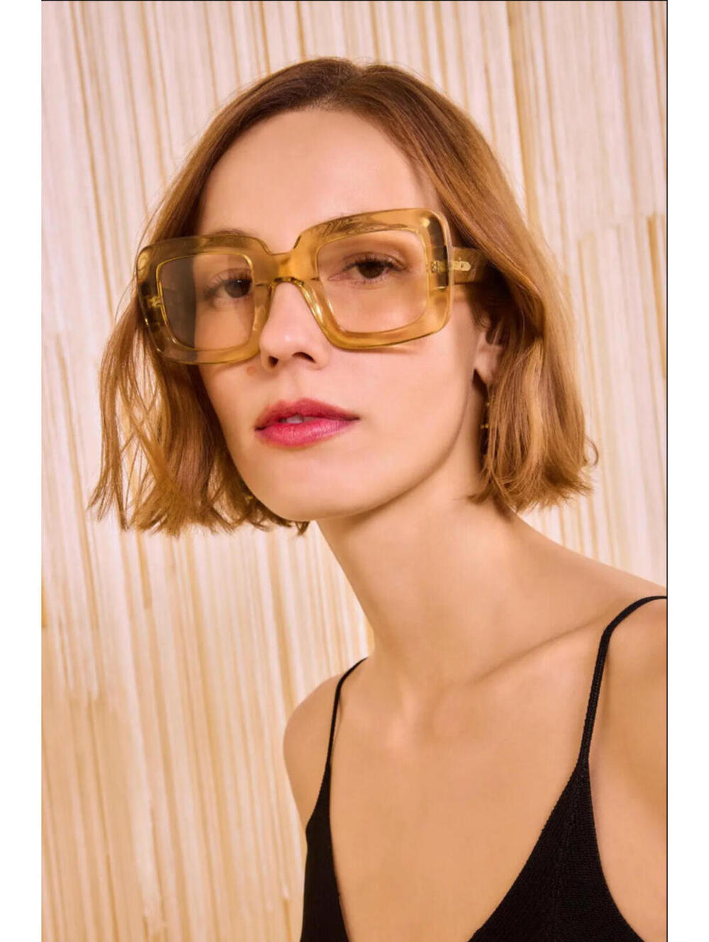 Ulla Johnson Daphne Acrylic Oversized Sunglasses, $320 BRAND NEW, Ochre